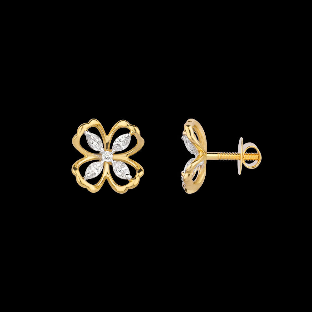 18K Two Tone Gold Diamond Jewellery - 0.151ct VVS-EF