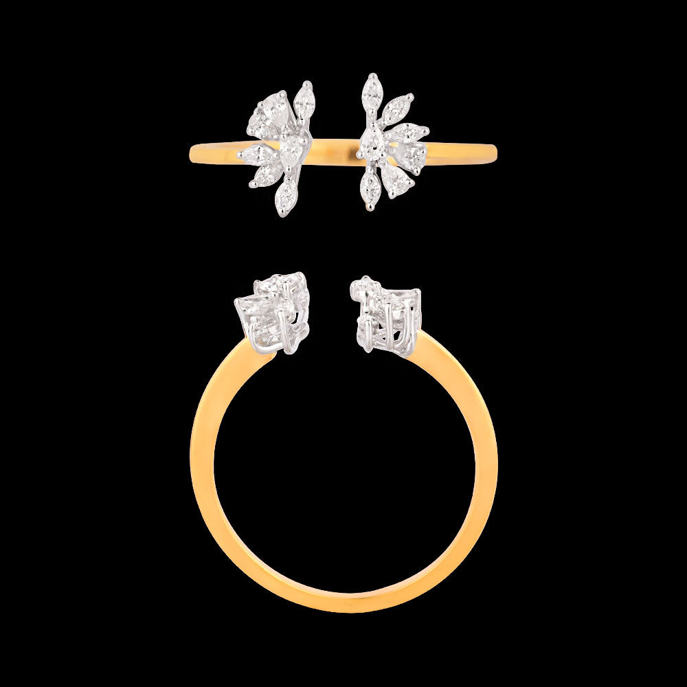 18K Two Tone Gold Diamond Ring - 0.25ct VVS-EF