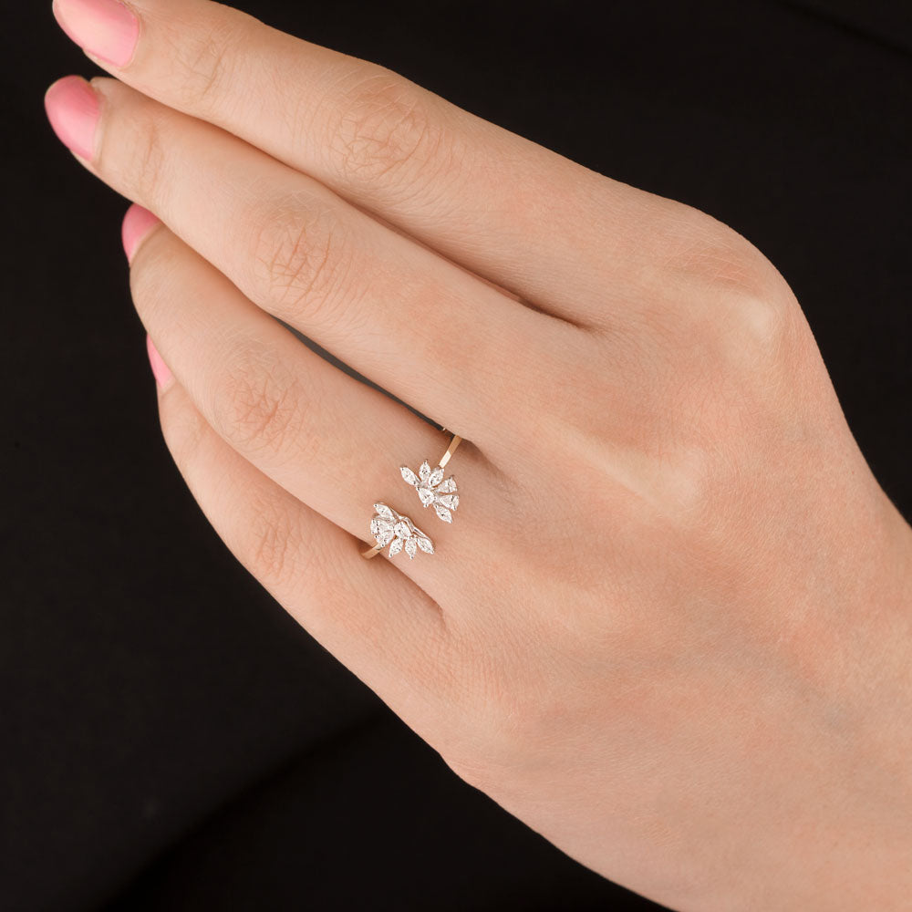 18K Two Tone Gold Diamond Ring - 0.25ct VVS-EF