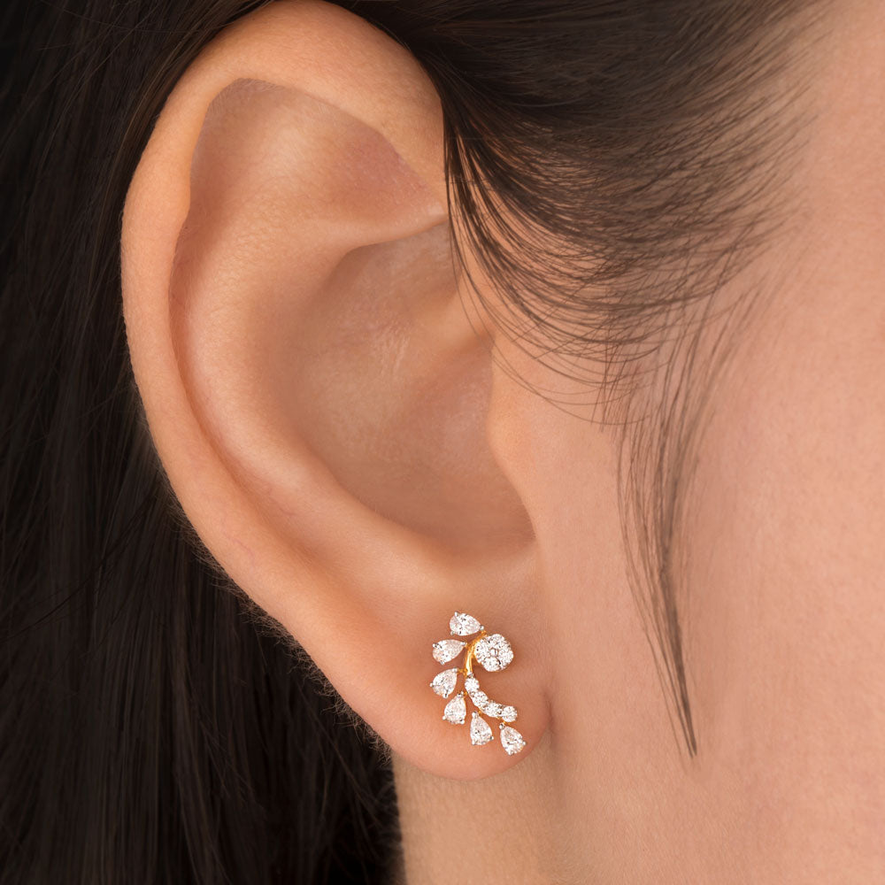 18K Rose Gold Diamond Earrings - 0.446ct VVS-VS-EF