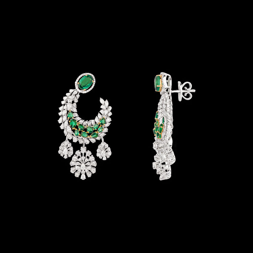 18K Two Tone Gold Diamond Jewellery - 4.59ct VVS-EF with Colour Stones