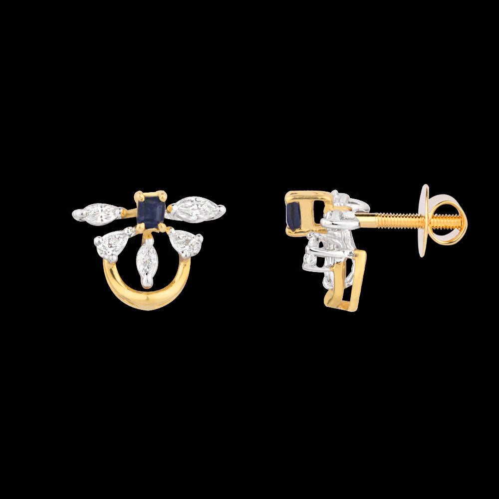 18K Two Tone Gold Diamond Jewellery - 0.35ct VVS-EF with Colour Stones