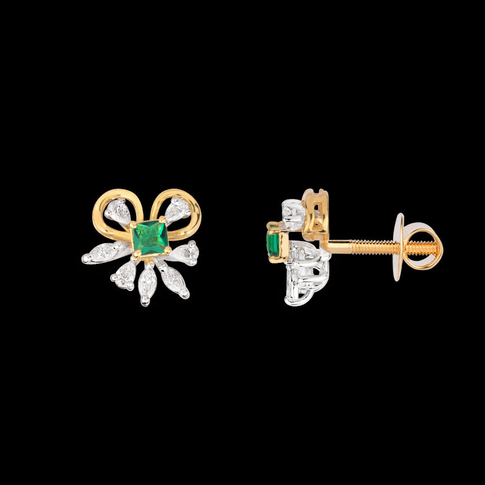 18K Two Tone Gold Diamond Jewellery - 0.45ct VVS-EF with Colour Stones