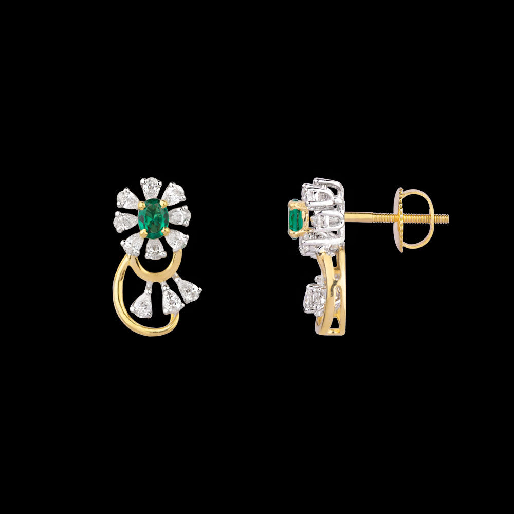 18K Two Tone Gold Diamond Jewellery - 0.65ct VVS-EF with Colour Stones