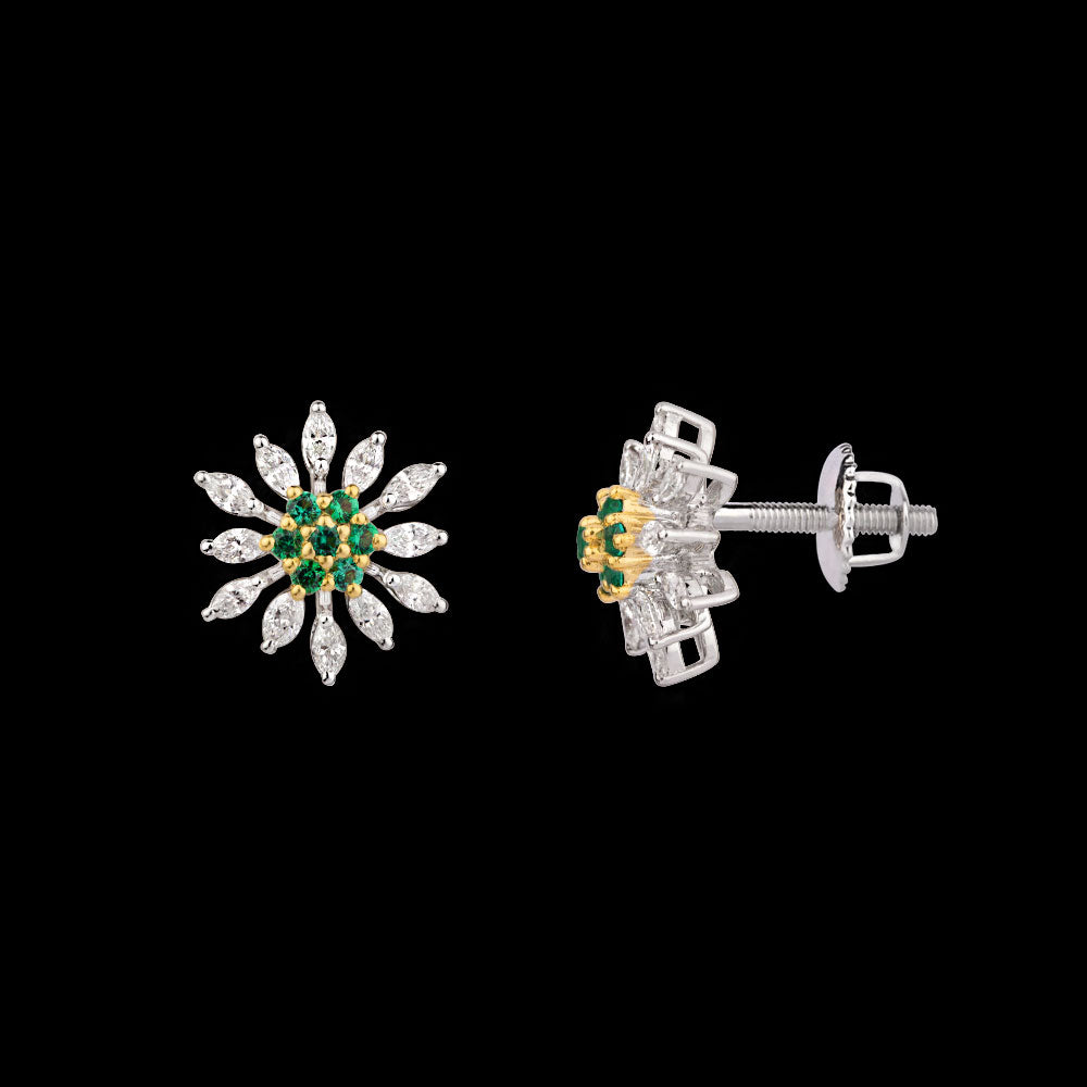 18K Two Tone Gold Diamond Jewellery - 0.47ct VVS-EF with Colour Stones