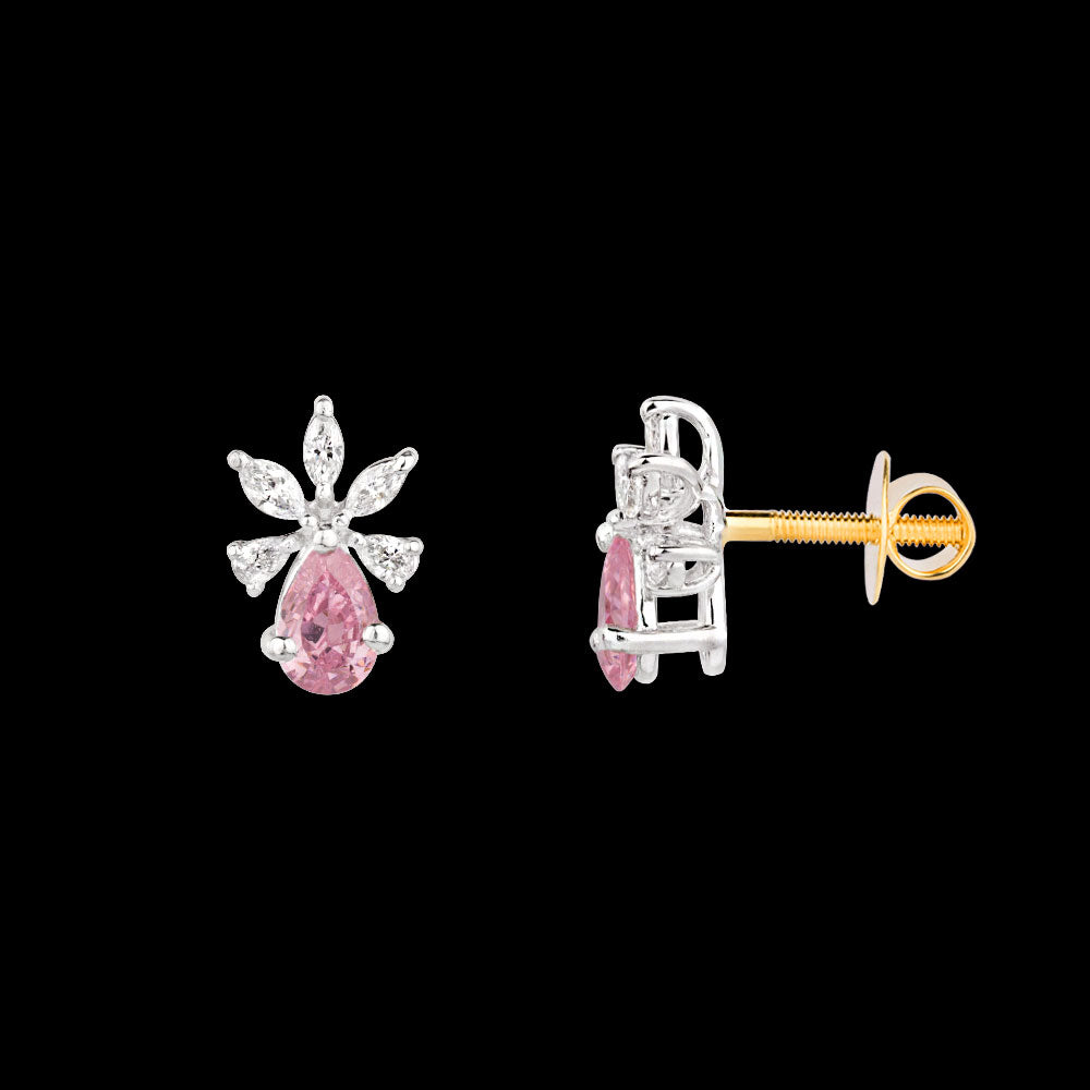 18K Two Tone Gold Diamond Jewellery - 0.37ct VVS-EF with Colour Stones