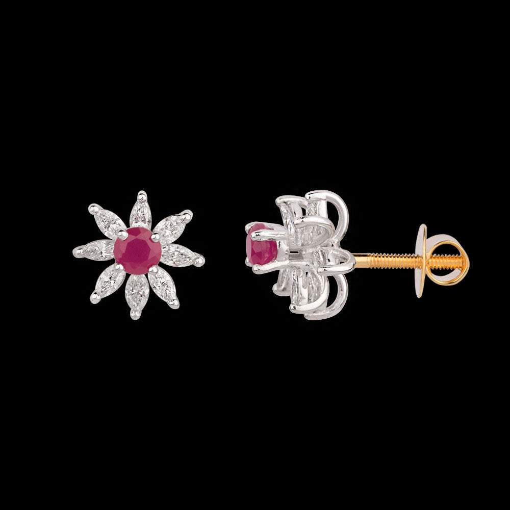 18K Two Tone Gold Diamond Jewellery - 0.575ct VVS-EF with Colour Stones