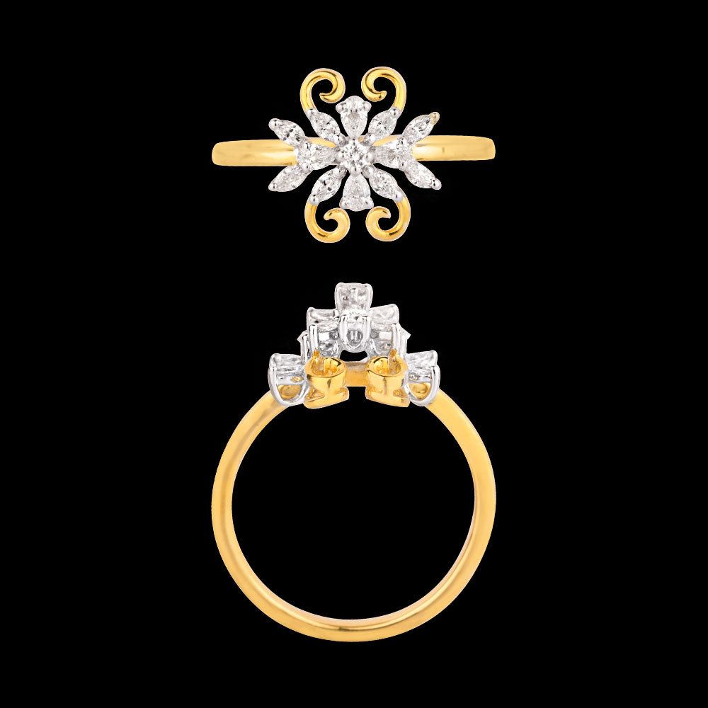 18K Two Tone Gold Diamond Jewellery - 0.33ct VVS-EF