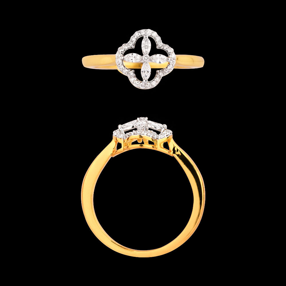 18K Two Tone Gold Diamond Jewellery - 0.33ct VVS-EF