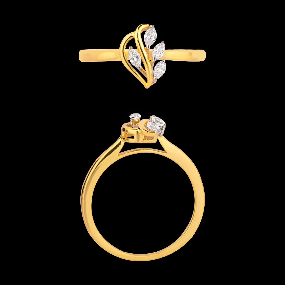 18K Two Tone Gold Diamond Jewellery - 0.08ct VVS-EF
