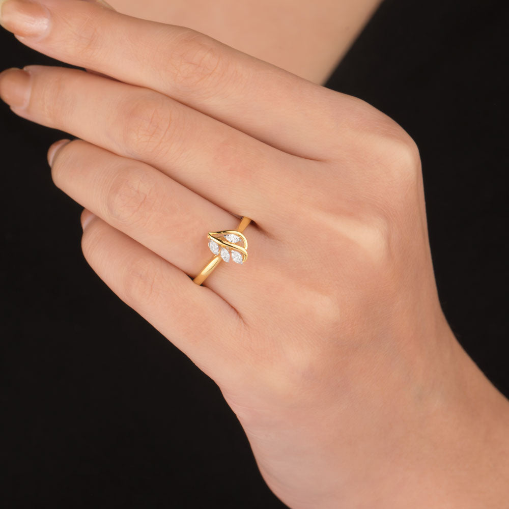 18K Two Tone Gold Diamond Jewellery - 0.08ct VVS-EF