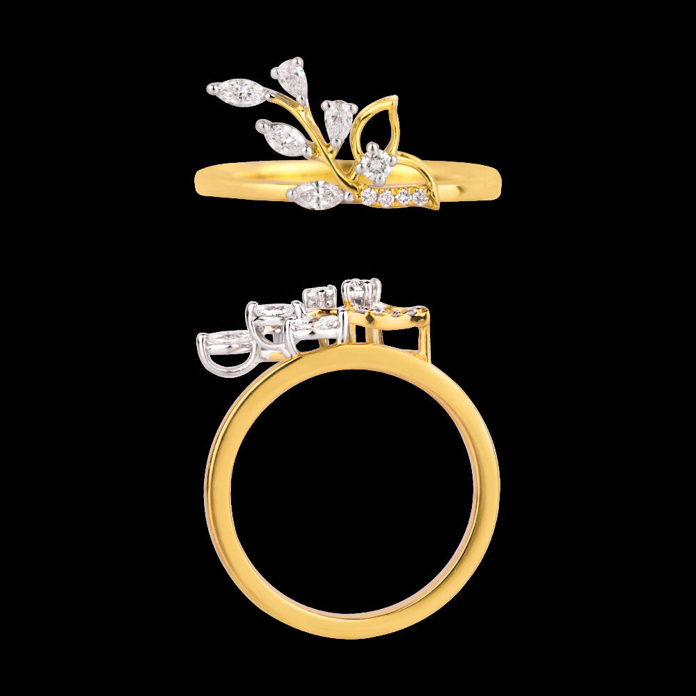 18K Two Tone Gold Diamond Jewellery - 0.215ct VVS-EF