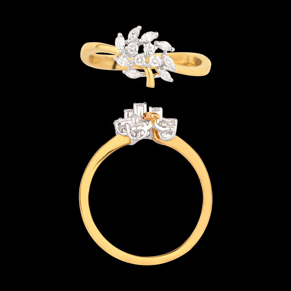 18K Two Tone Gold Diamond Jewellery - 0.225ct VVS-EF