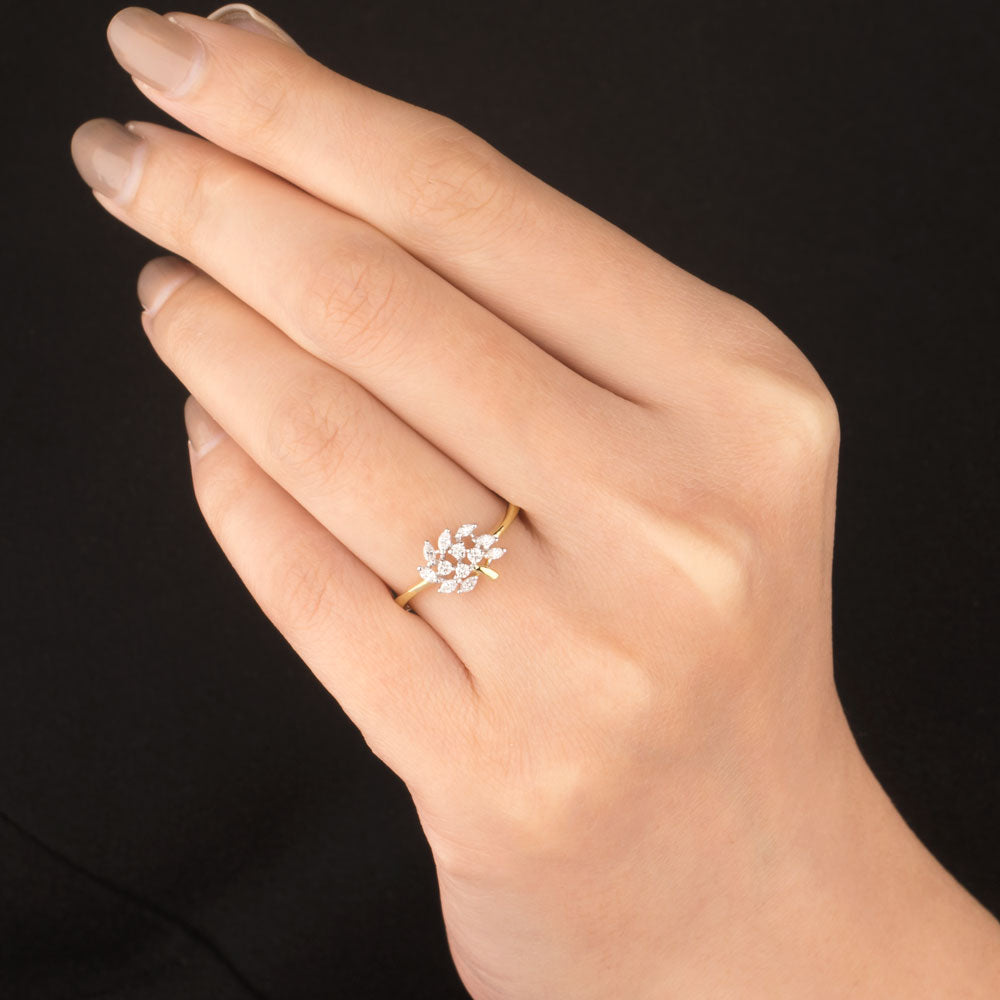 18K Two Tone Gold Diamond Jewellery - 0.225ct VVS-EF
