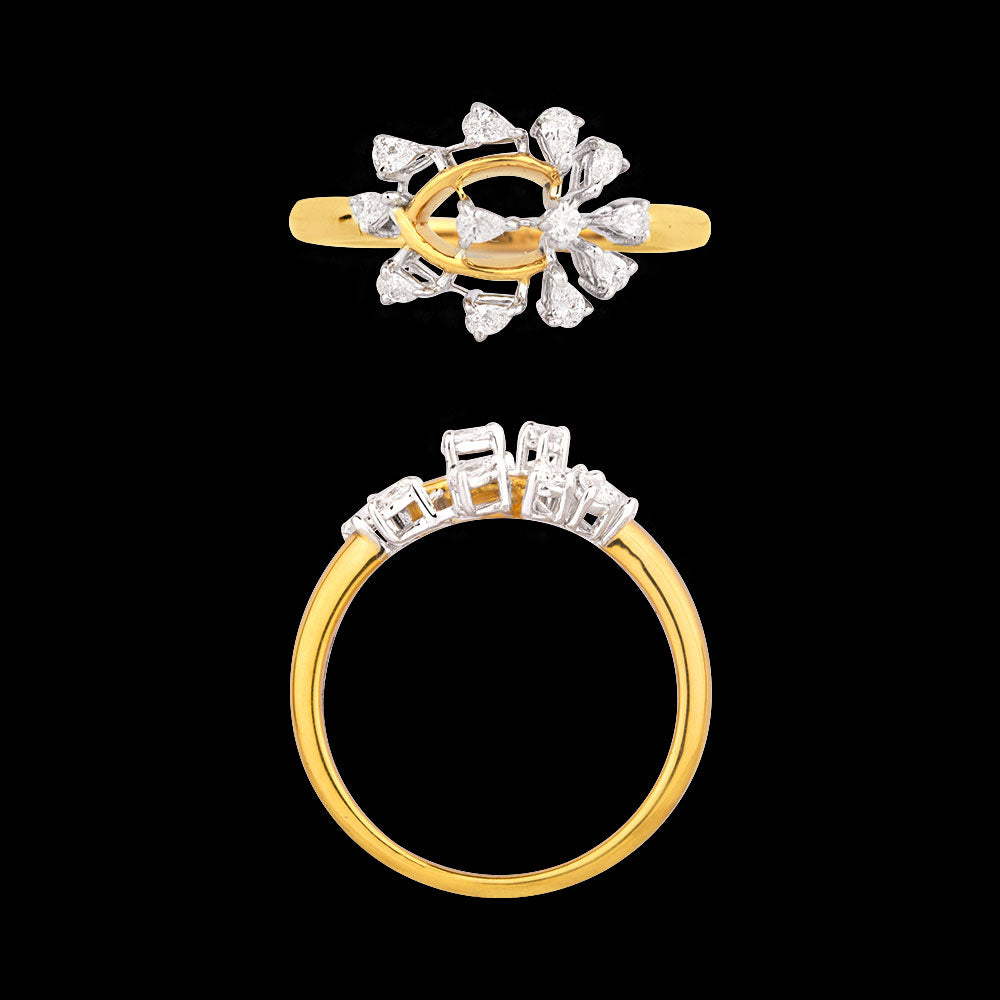 18K Two Tone Gold Diamond Jewellery - 0.235ct VVS-EF