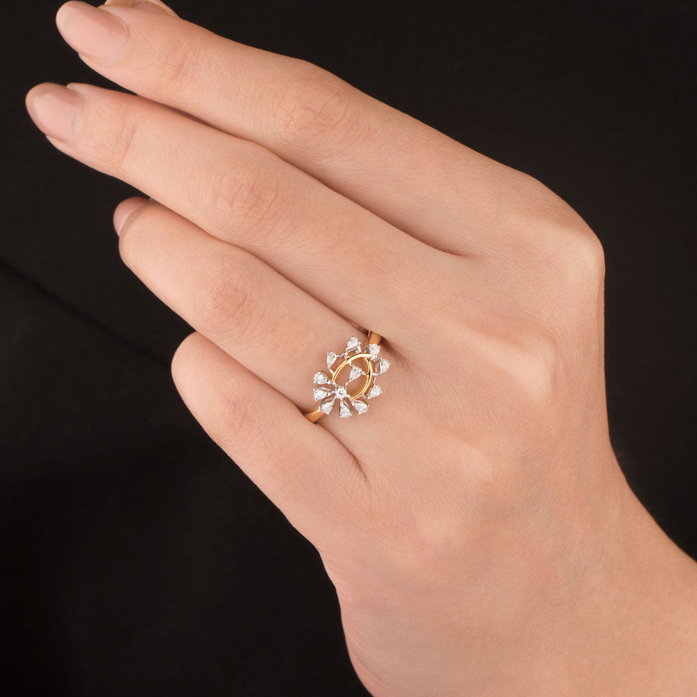 18K Two Tone Gold Diamond Jewellery - 0.235ct VVS-EF