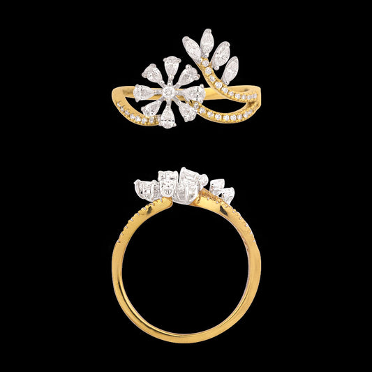 18K Two Tone Gold Diamond Ring - 0.55ct VVS-EF
