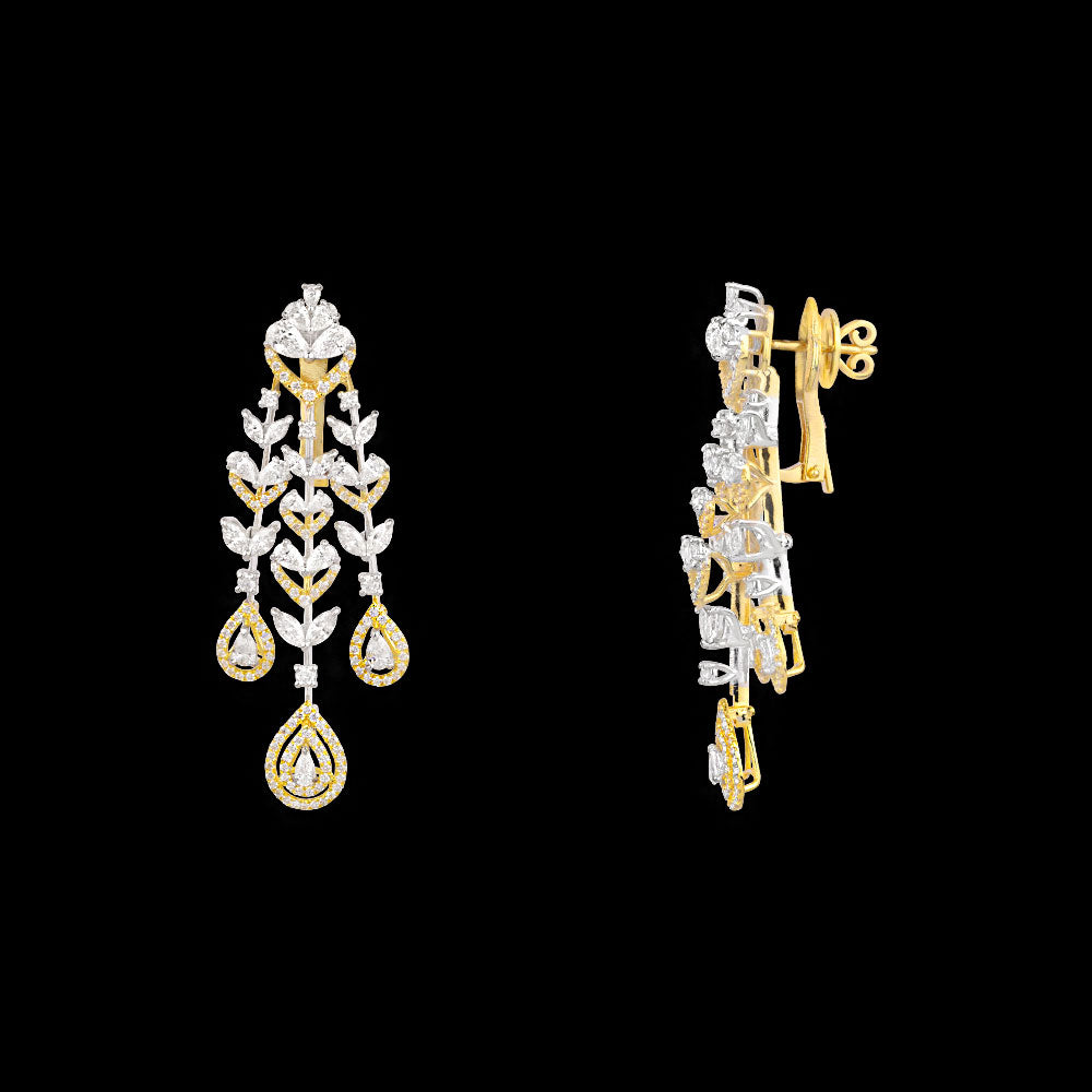 18K Two Tone Gold Diamond Jewellery - 5.9ct VVS-VS-FG