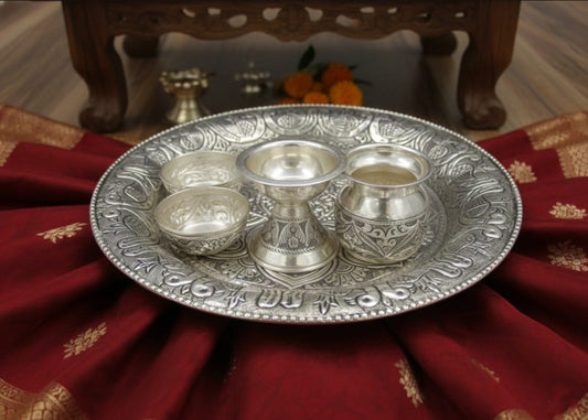 Silver pooja thali