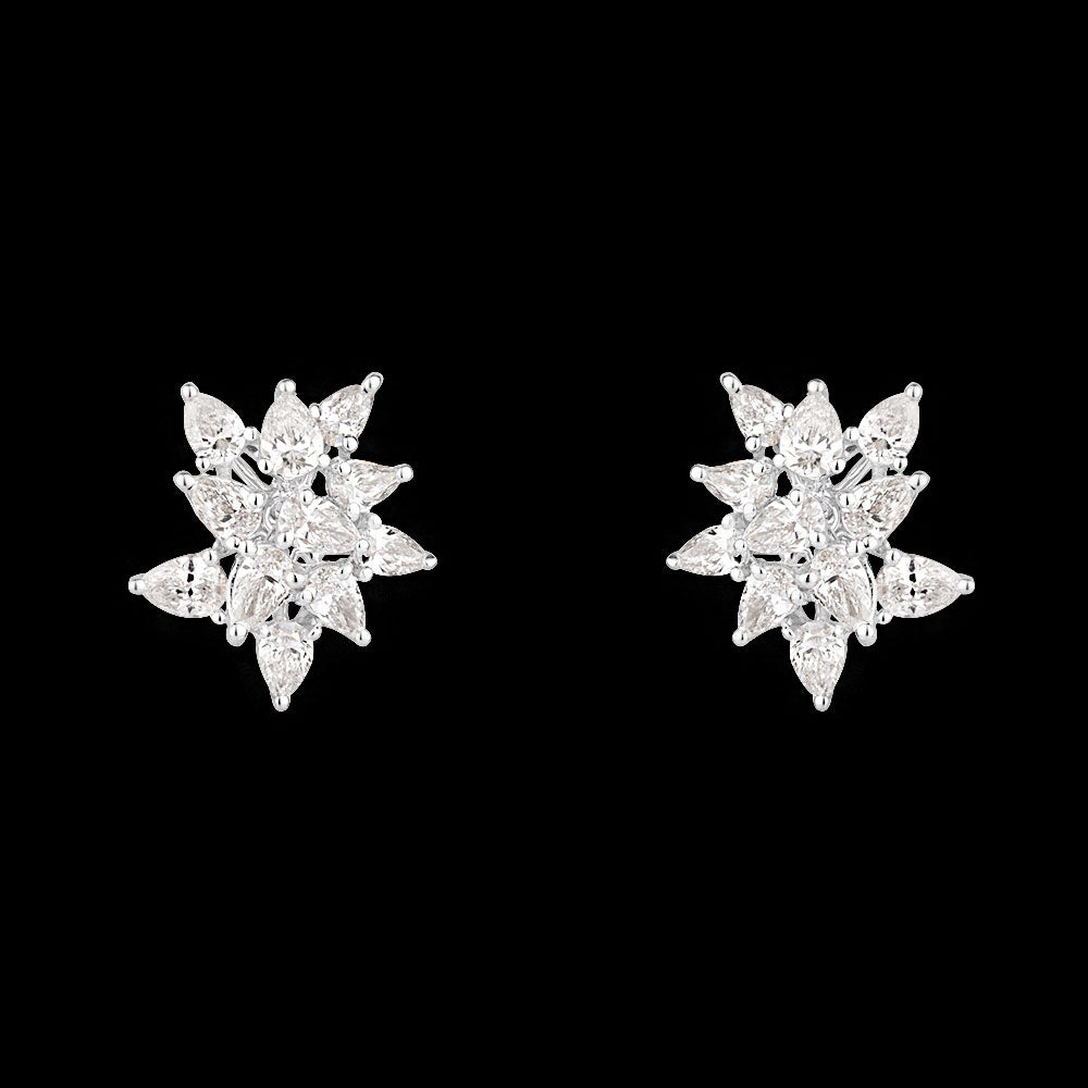 14K White Gold Diamond Earrings - 0.99ct SI-GH