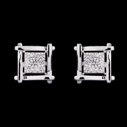 14K White Gold Diamond Earrings - 0.45ct SI-GH