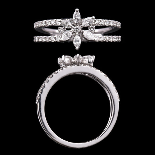 14K White Gold Diamond Ring - 0.65ct SI-GH