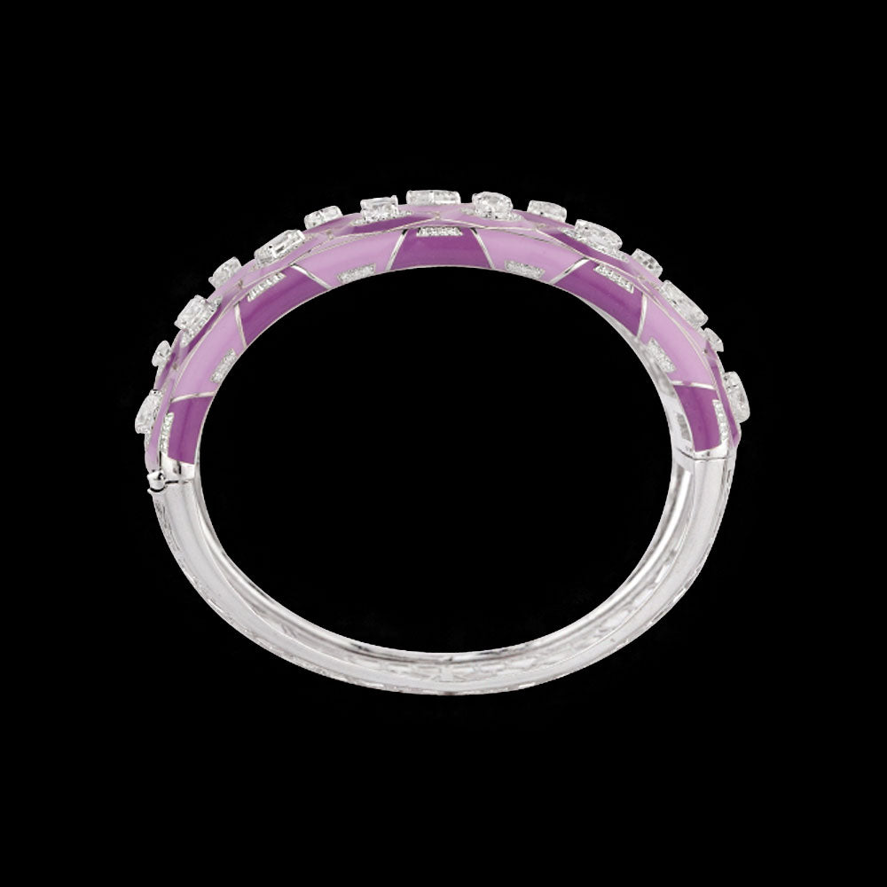 14K White Gold Diamond Kada - 11.715ct VVS-VS-GH