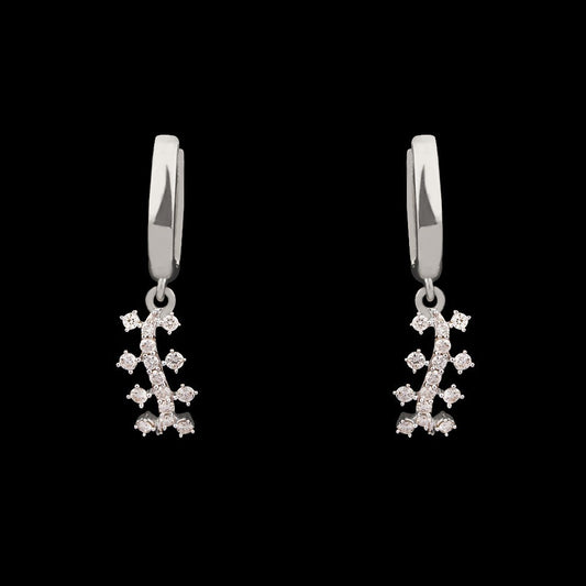 14K White Gold Diamond Earrings - 0.31ct SI-GH