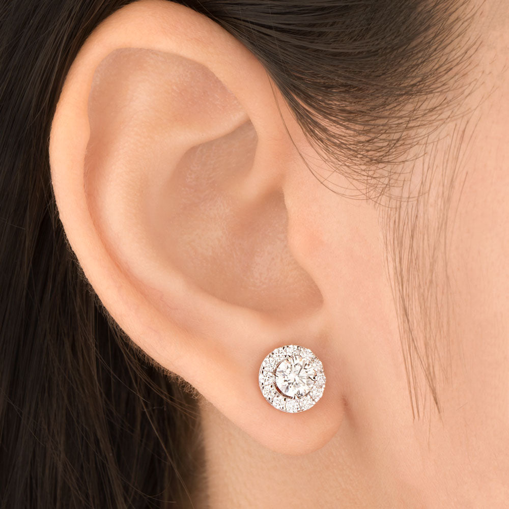 18K White Gold Diamond Earrings - 0.499ct VVS-VS-GH