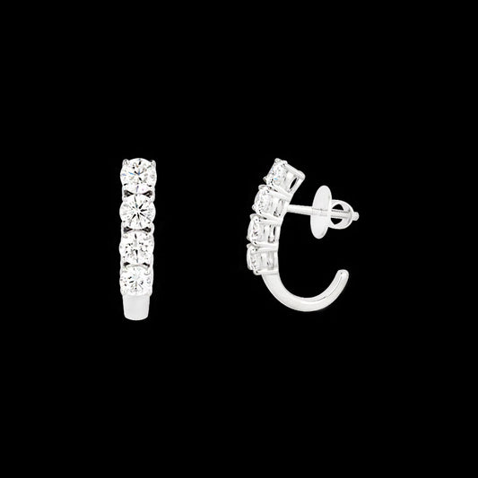 18K White Gold Diamond Earrings - 1.573ct VVS-EF