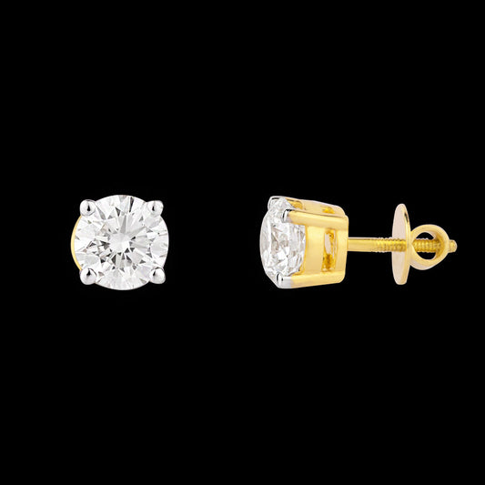 18K White Gold Diamond Earrings - 1.01ct VVS1-E