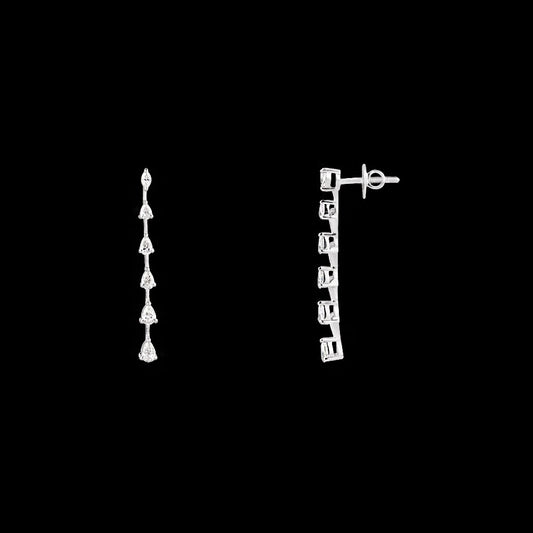 18K White Gold Diamond Earrings - 1.713ct VVS-VS-IJ