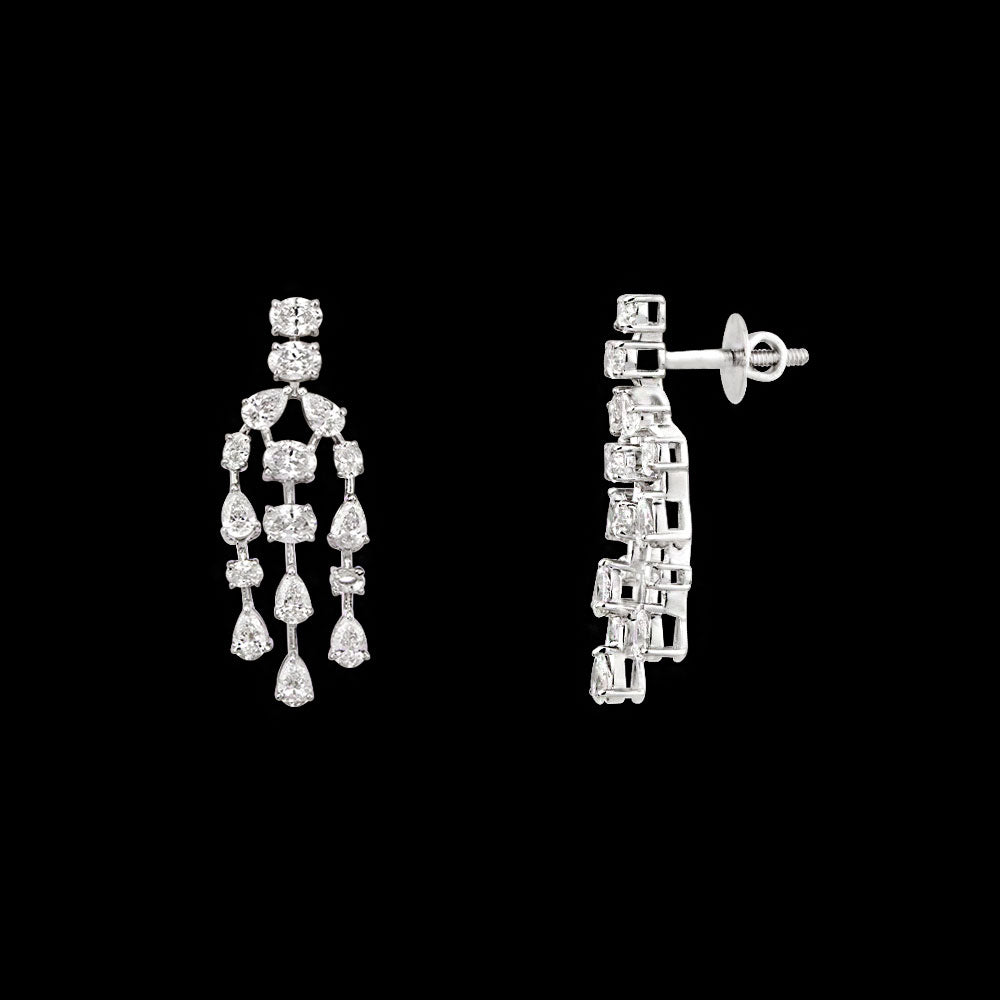 18K White Gold Diamond Earrings - 1.816ct VS-SI-EF