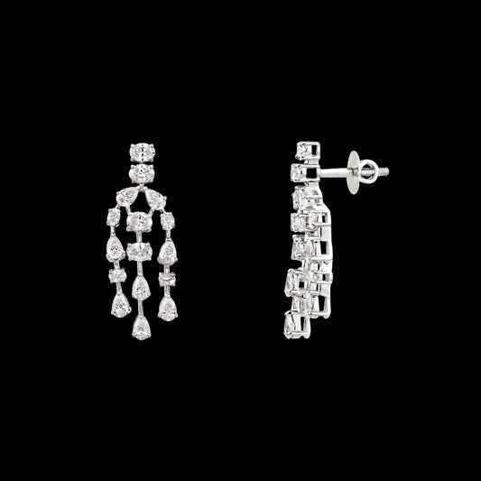 18K White Gold Diamond Earrings - 1.816ct VS-SI-EF