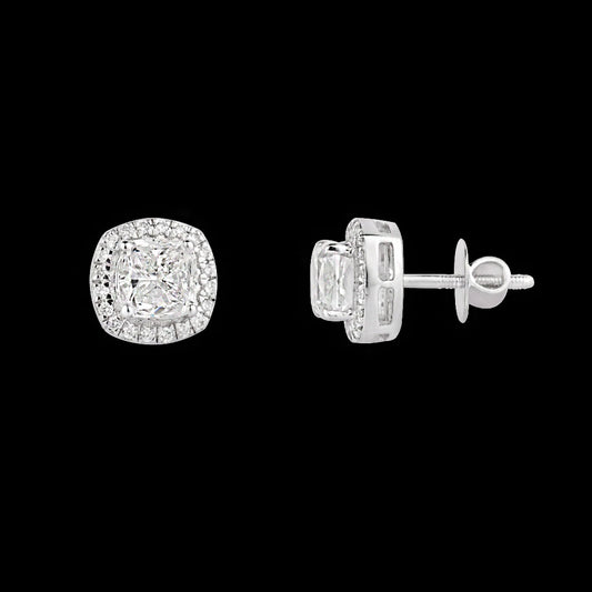 18K White Gold Diamond Earrings - 2.208ct VVS-VS-HI