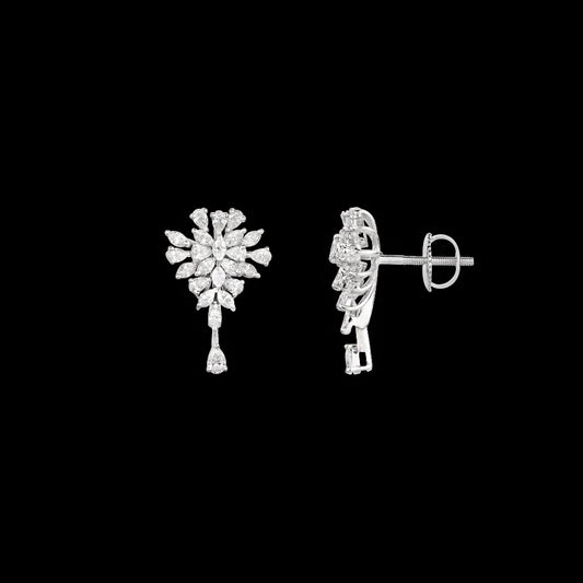18K White Gold Diamond Earrings - 1.177ct VVS-FG