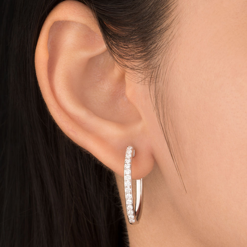 18K White Gold Diamond Earrings - 0.515ct VVS-EF