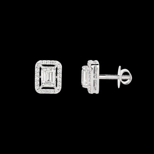 18K White Gold Diamond Earrings - 1.674ct VVS-VS-GH