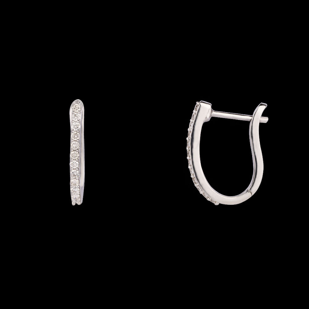 14K White Gold Diamond Earrings - 0.34ct SI-GH