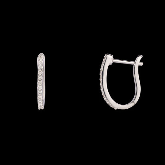 14K White Gold Diamond Earrings - 0.34ct SI-GH