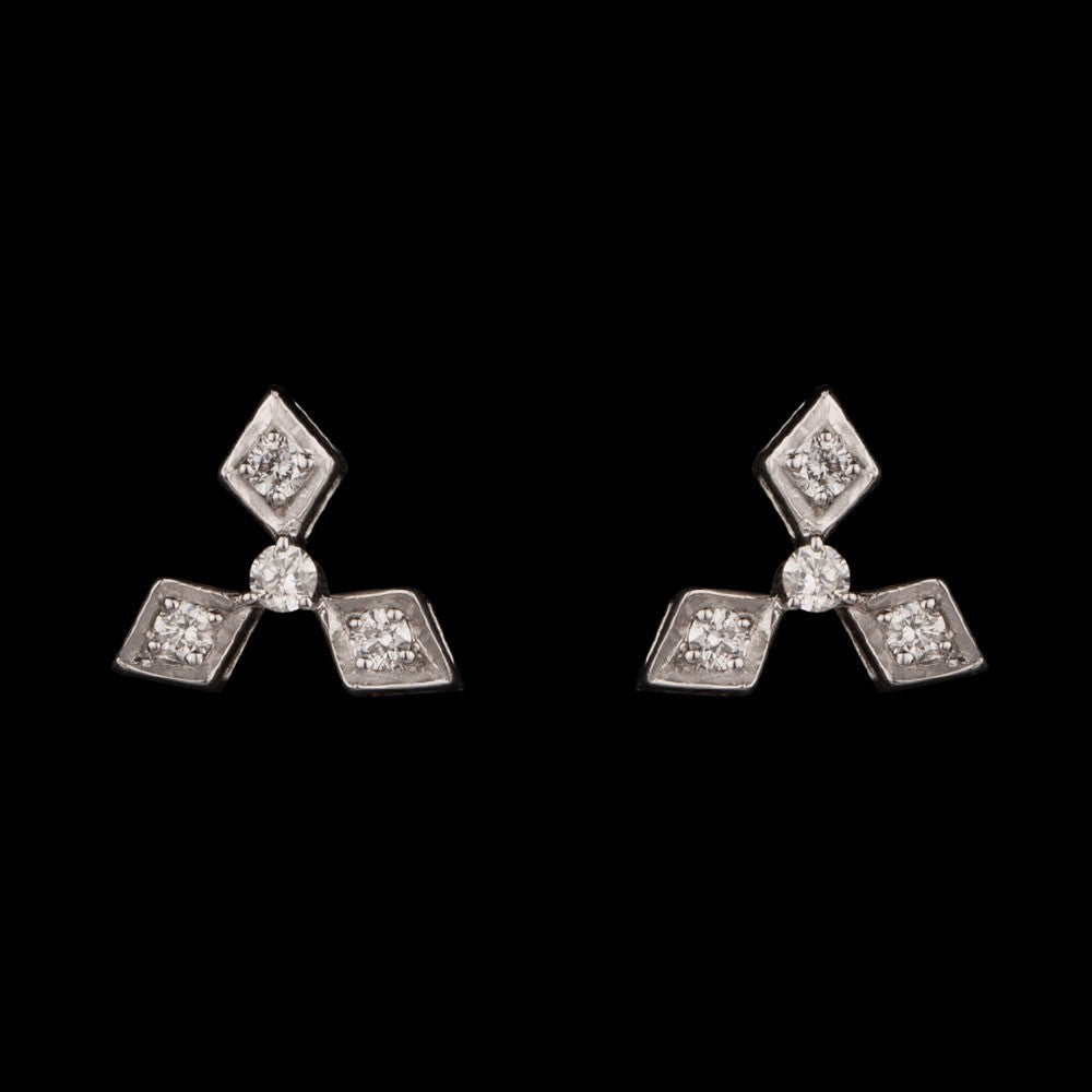 14K White Gold Diamond Earrings - 0.13ct SI-GH