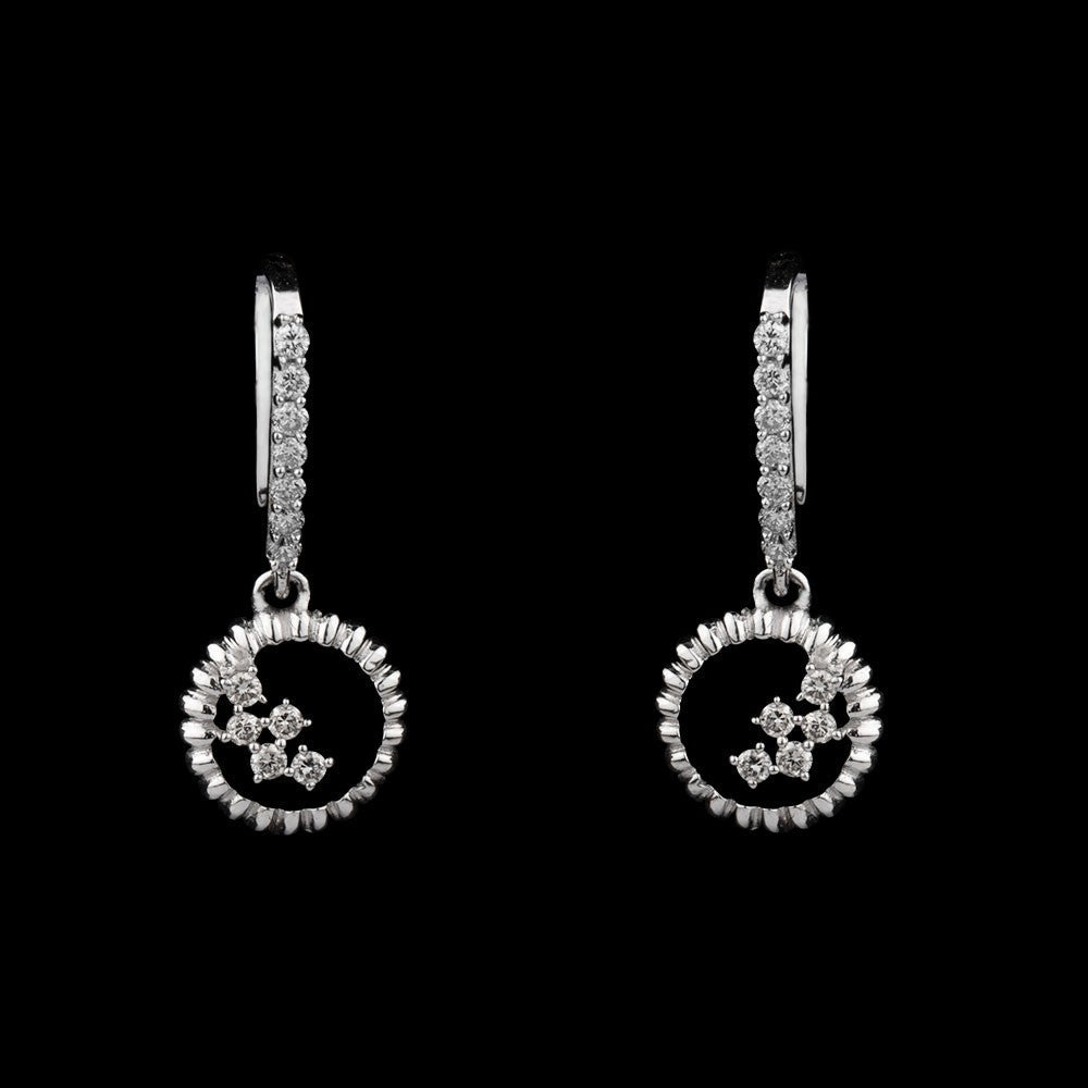 14K White Gold Diamond Earrings - 0.2ct SI-IJ