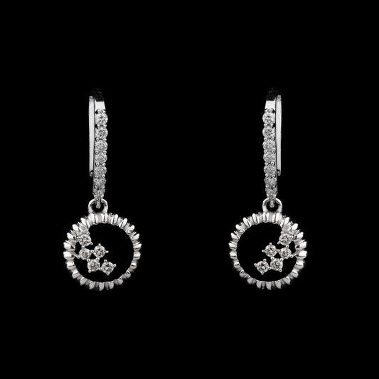 14K White Gold Diamond Earrings - 0.2ct SI-IJ