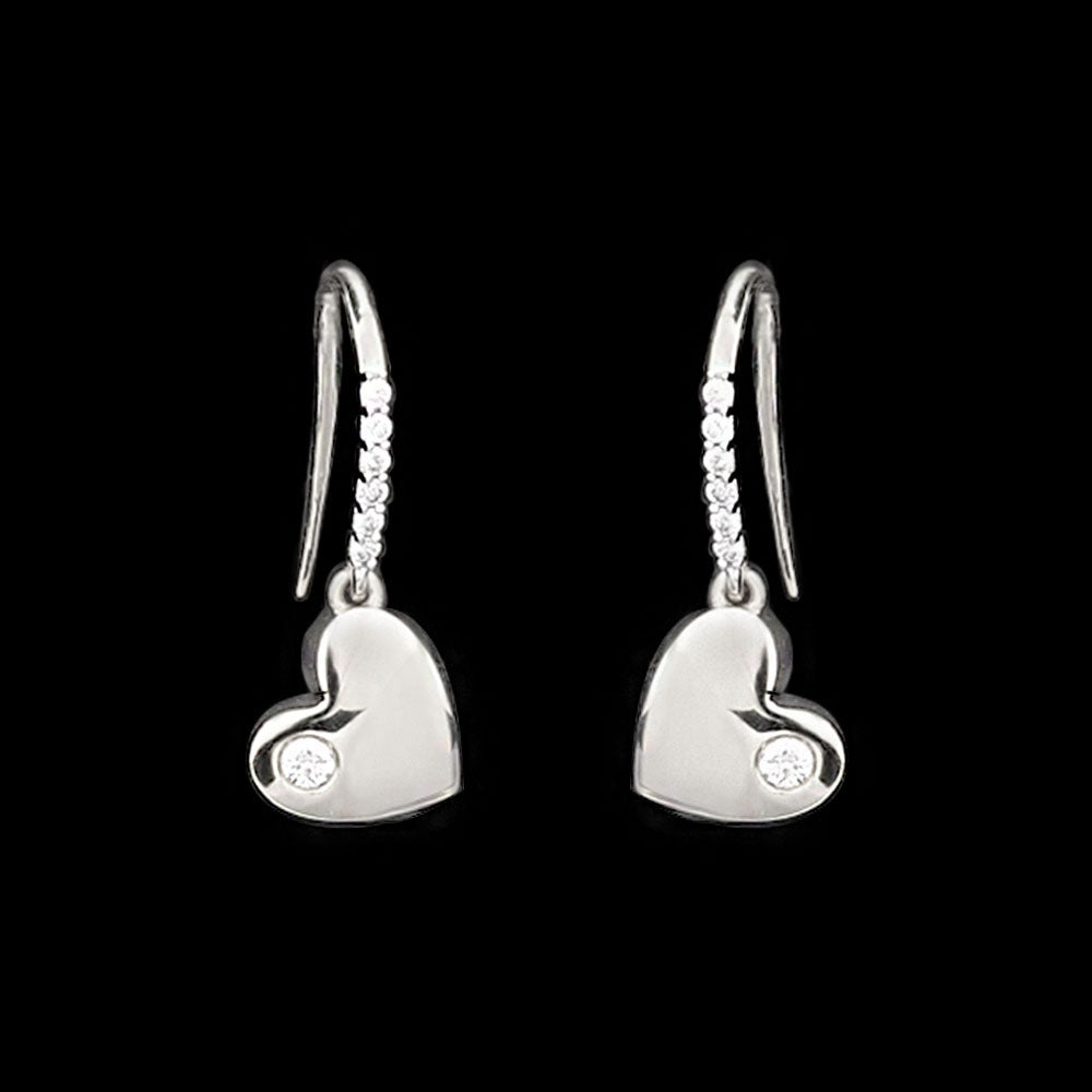 14K White Gold Diamond Earrings - 0.18ct SI-IJ