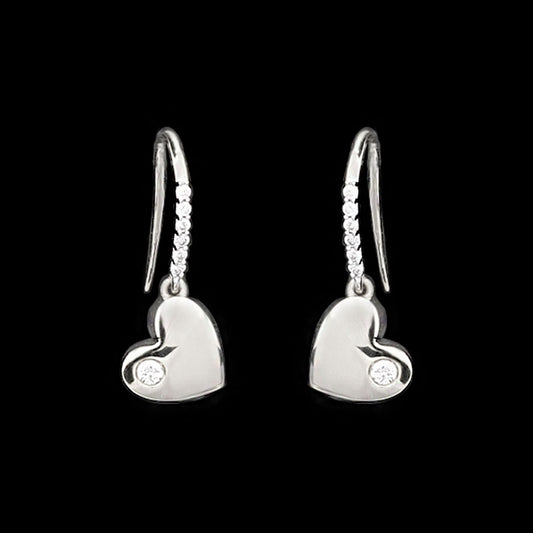 14K White Gold Diamond Earrings - 0.18ct SI-IJ