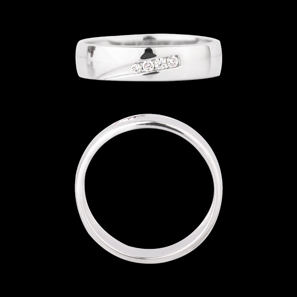 18K White Gold Diamond Jewellery - 0.089ct VS-FG