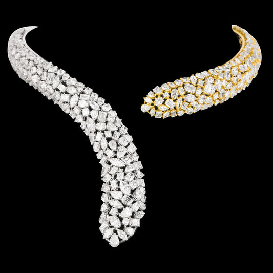 18K White Gold Diamond Necklace - 64.673ct N-A