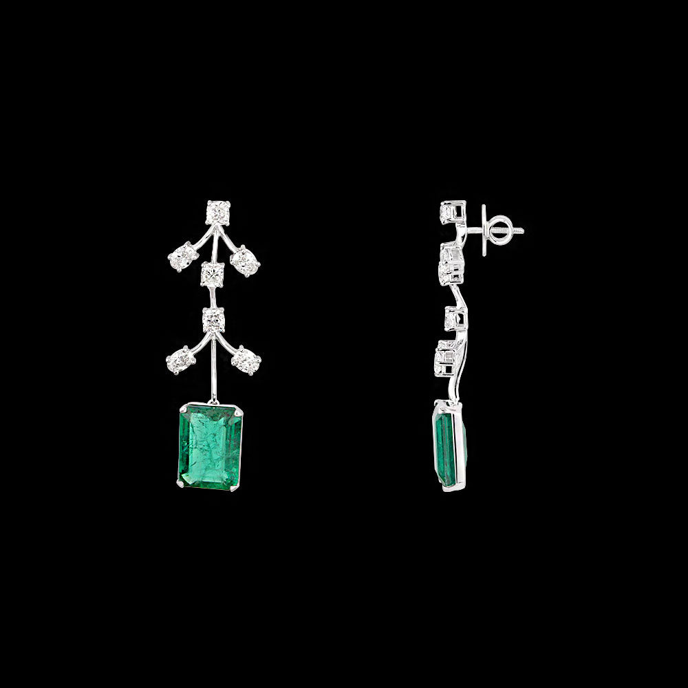 18K White Gold Diamond Jewellery - 4.221ct VS-SI-GH with Colour Stones