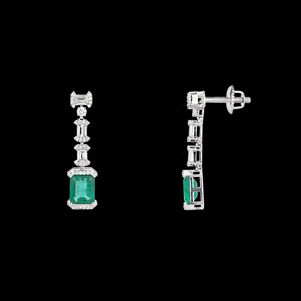 18K White Gold Diamond Jewellery - 3.428ct VS-SI-GH with Colour Stones