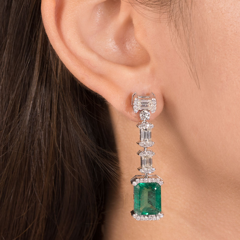 18K White Gold Diamond Jewellery - 3.428ct VS-SI-GH with Colour Stones